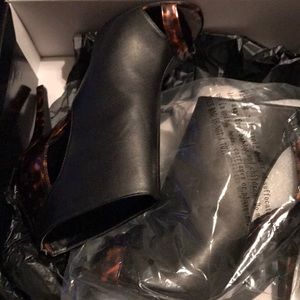 **SOLD**TORRID SIZE 10W Black Peep Toe Bootie Heel